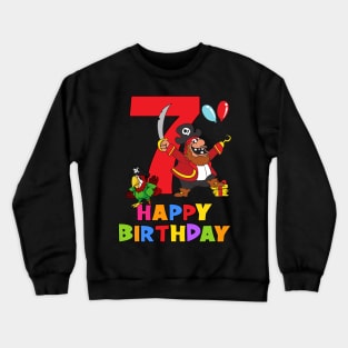 7th Birthday Party 7 Year Old Seven Years Crewneck Sweatshirt